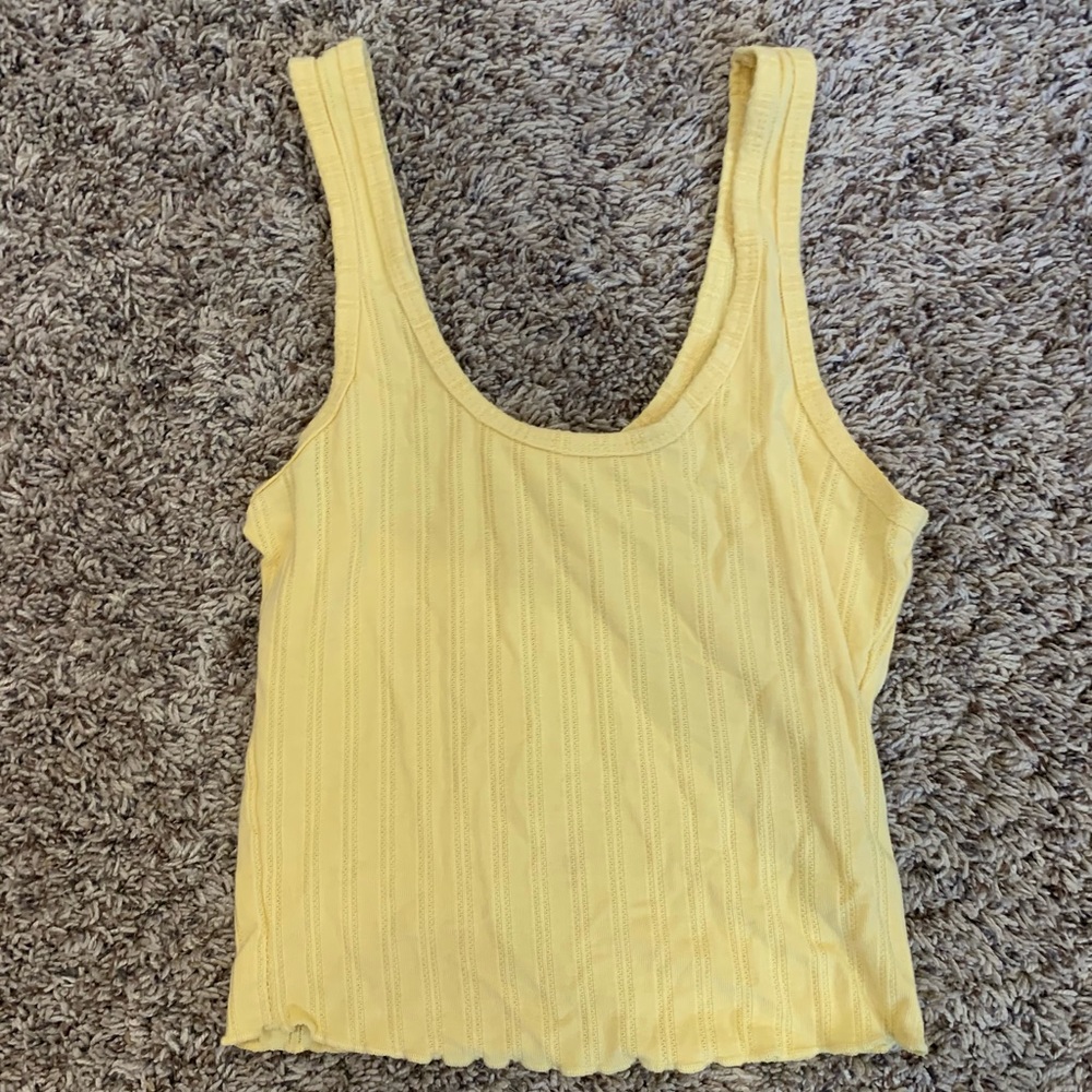 Tilly’s cropped yellow tank top| XS